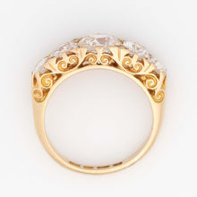 Victorian 18ct Yellow Gold Diamond Five Stone Half Hoop Ring - Friar House