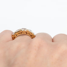 Victorian 18ct Yellow Gold Diamond Five Stone Half Hoop Ring - Friar House