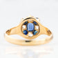 Victorian 18ct Yellow Gold Sapphire Diamond Cluster Ring - Friar House Antique Jewellery