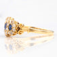 Victorian 18ct Yellow Gold Sapphire and Diamond Triple Cluster Ring - Friar House