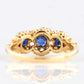 Victorian 18ct Yellow Gold Sapphire and Diamond Triple Cluster Ring - Friar House