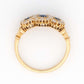 Victorian 18ct Yellow Gold Sapphire and Diamond Triple Cluster Ring - Friar House