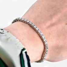 Vintage 14ct White Gold 7 Carat Diamond Line Bracelet - Friar House