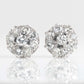 Vintage 14ct White Gold Diamond Cluster Earrings - Friar House
