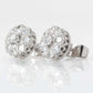 Vintage 14ct White Gold Diamond Cluster Earrings - Friar House