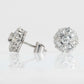Vintage 14ct White Gold Diamond Cluster Earrings - Friar House