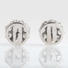 Vintage 14ct White Gold Diamond Cluster Earrings - Friar House