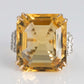 Vintage 14ct Yellow Gold 24 carat Citrine Cocktail Ring - Friar House