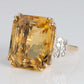 Vintage 14ct Yellow Gold 24 carat Citrine Cocktail Ring - Friar House