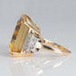 Vintage 14ct Yellow Gold 24 carat Citrine Cocktail Ring - Friar House