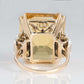 Vintage 14ct Yellow Gold 24 carat Citrine Cocktail Ring - Friar House