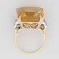 Vintage 14ct Yellow Gold 24 carat Citrine Cocktail Ring - Friar House