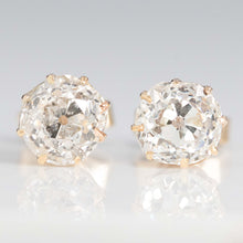 Vintage 14ct Yellow Gold Diamond Stud Earrings - Friar House