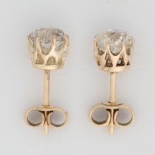 Vintage 14ct Yellow Gold Diamond Stud Earrings - Friar House