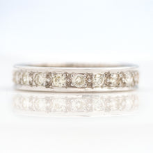 Vintage 18ct White Gold 1 Carat Diamond Eternity Ring Size P 1/2 - Friar House