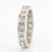 Vintage 18ct White Gold 1 Carat Diamond Eternity Ring Size P 1/2 - Friar House