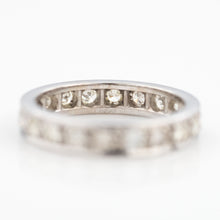 Vintage 18ct White Gold 1 Carat Diamond Eternity Ring Size P 1/2 - Friar House