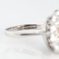 Vintage 18ct White Gold 2.50 carat Topaz and Diamond Cluster Ring - Friar House Antique Jewellery