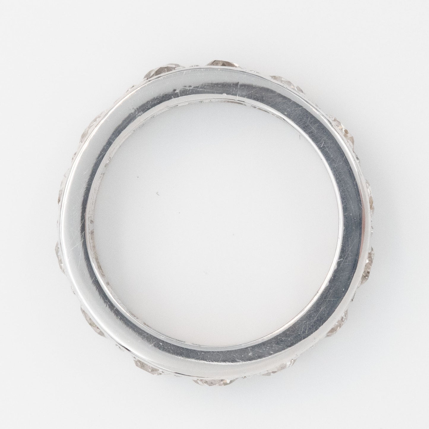 Vintage 18ct White Gold 3.5 carat Diamond Eternity Ring Size N - Friar House