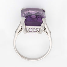 Vintage 18ct White Gold Amethyst Cocktail Ring - Friar House