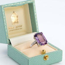 Vintage 18ct White Gold Amethyst Cocktail Ring - Friar House
