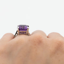 Vintage 18ct White Gold Amethyst Cocktail Ring - Friar House