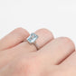 Vintage 18ct White Gold Aquamarine Ring - Friar House