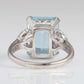Vintage 18ct White Gold Aquamarine and Diamond Ring - Friar House