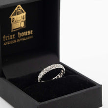 Vintage 18ct White Gold Diamond Eternity Ring Size J 1/2 - Friar House