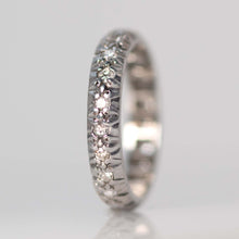Vintage 18ct White Gold Diamond Eternity Ring Size J 1/2 - Friar House
