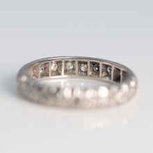 Vintage 18ct White Gold Diamond Eternity Ring Size J 1/2 - Friar House