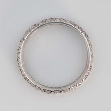 Vintage 18ct White Gold Diamond Eternity Ring Size J 1/2 - Friar House