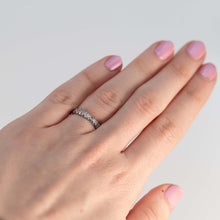Vintage 18ct White Gold Diamond Eternity Ring Size J 1/2 - Friar House