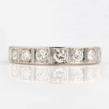 Vintage 18ct White Gold Diamond Half Eternity Ring - Friar House