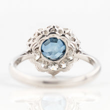 Vintage 18ct White Gold Sapphire And Diamond Cluster Ring - Friar House