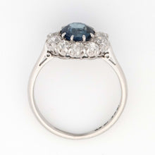 Vintage 18ct White Gold Sapphire And Diamond Cluster Ring - Friar House