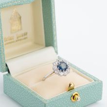 Vintage 18ct White Gold Sapphire And Diamond Cluster Ring - Friar House