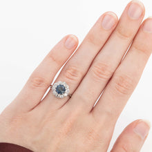 Vintage 18ct White Gold Sapphire And Diamond Cluster Ring - Friar House