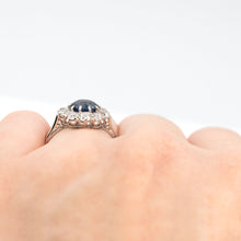 Vintage 18ct White Gold Sapphire And Diamond Cluster Ring - Friar House