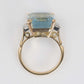 Vintage 18ct Yellow Gold 11 Carat Aquamarine and Diamond Ring - Friar House