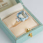 Vintage 18ct Yellow Gold 11 Carat Aquamarine and Diamond Ring - Friar House