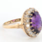 Vintage 18ct Yellow Gold 7 Carat Amethyst and Diamond Ring - Friar House