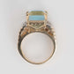 Vintage 18ct Yellow Gold 8.5 Carat Aquamarine and Diamond Ring - Friar House
