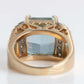 Vintage 18ct Yellow Gold 8.5 Carat Aquamarine and Diamond Ring - Friar House