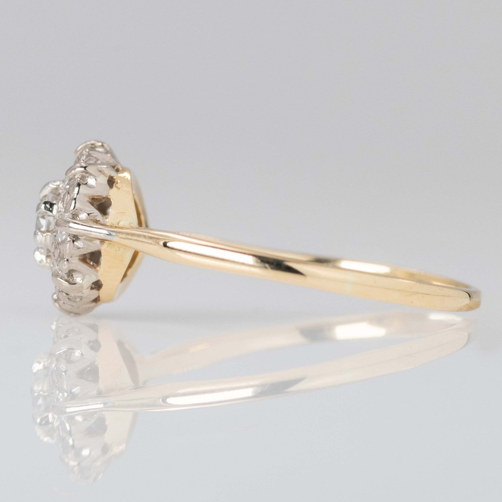 Vintage 18ct Yellow Gold Diamond Cluster Ring - Friar House