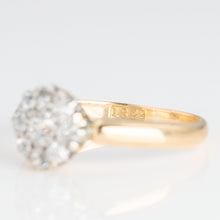 Vintage 18ct Yellow Gold Diamond Cluster Ring - Friar House