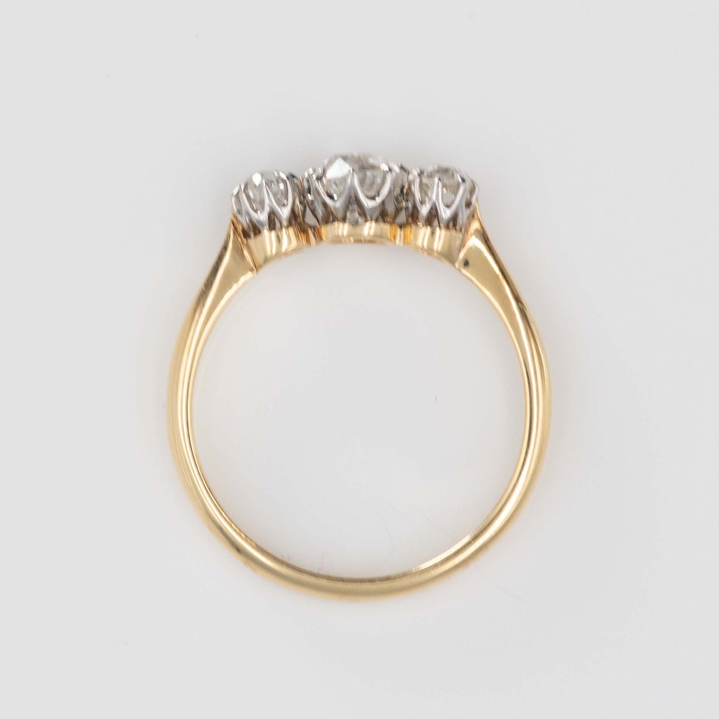 Vintage 18ct Yellow Gold Diamond Three Stone Ring - Friar House