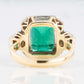 Vintage 18ct Yellow Gold Emerald Cluster Ring - Friar House