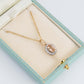 Vintage 18ct Yellow Gold Golden Topaz and Diamond Cluster Pendant - Friar House