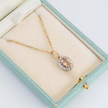 Vintage 18ct Yellow Gold Golden Topaz and Diamond Cluster Pendant - Friar House